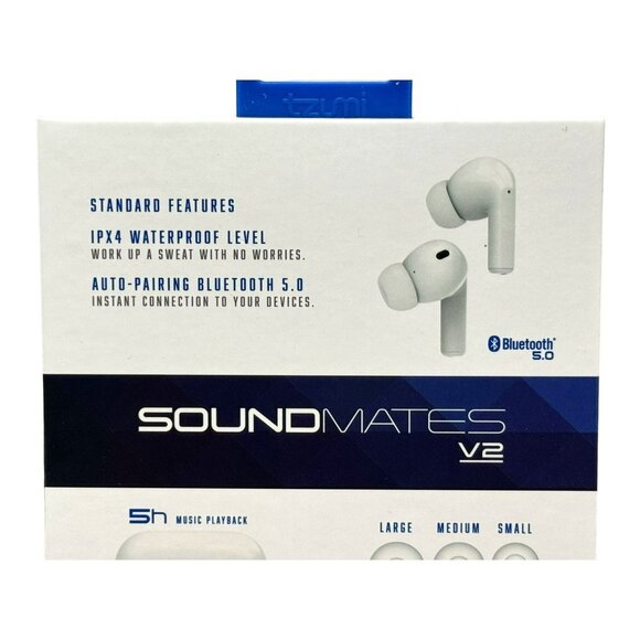 SoundMates V2 Wireless Earbuds Bluetooth 5.0 Headphones Compact Comfortable NEW - Picture 4 of 7